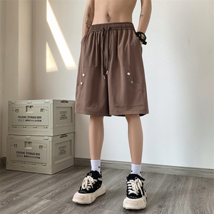 拉链设计冰丝五分裤X3027-TP45控价68夏季新款百搭休闲裤短裤男图片