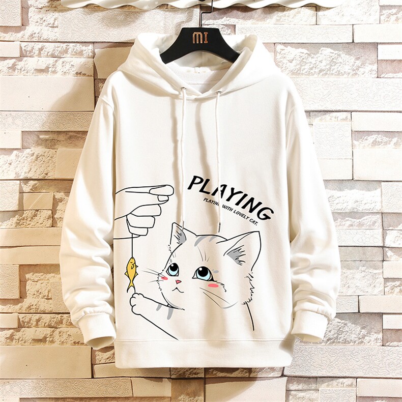 WY2129-P35加绒款-P40纯棉连帽卫衣男大码运动帽衫宽松薄砖墙，男装卫衣，电商A040A