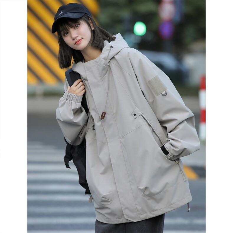 冲锋衣男高品纯色宽松夹克外套DSA157B-J90-P60,男装夹克,电商A157B