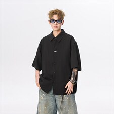 现货夏新男潮短袖小众高级褶皱感设计衬衫上衣513DC3538P30，男装T恤，星座513