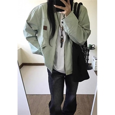 复古外套女秋季新款宽松工装夹克设计感小众长袖上衣JK676，男装夹克，星座1116A（原606A-3）