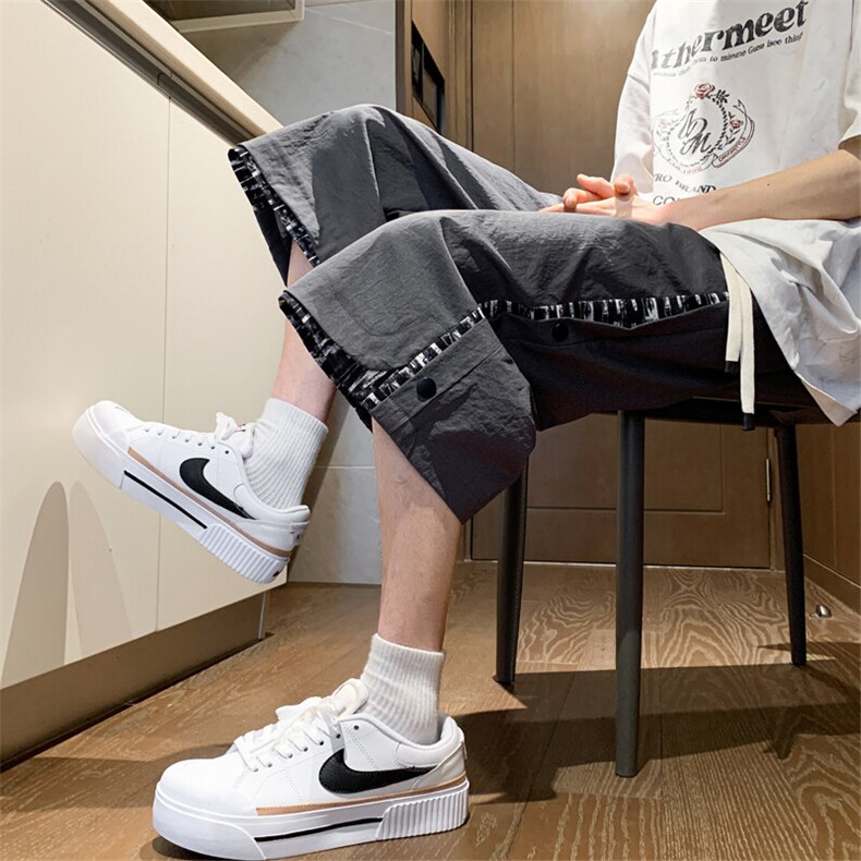 夏季新款潮牌休闲短裤男风宽松七分运动中裤907特P35控68,男装牛仔裤,电商C305A