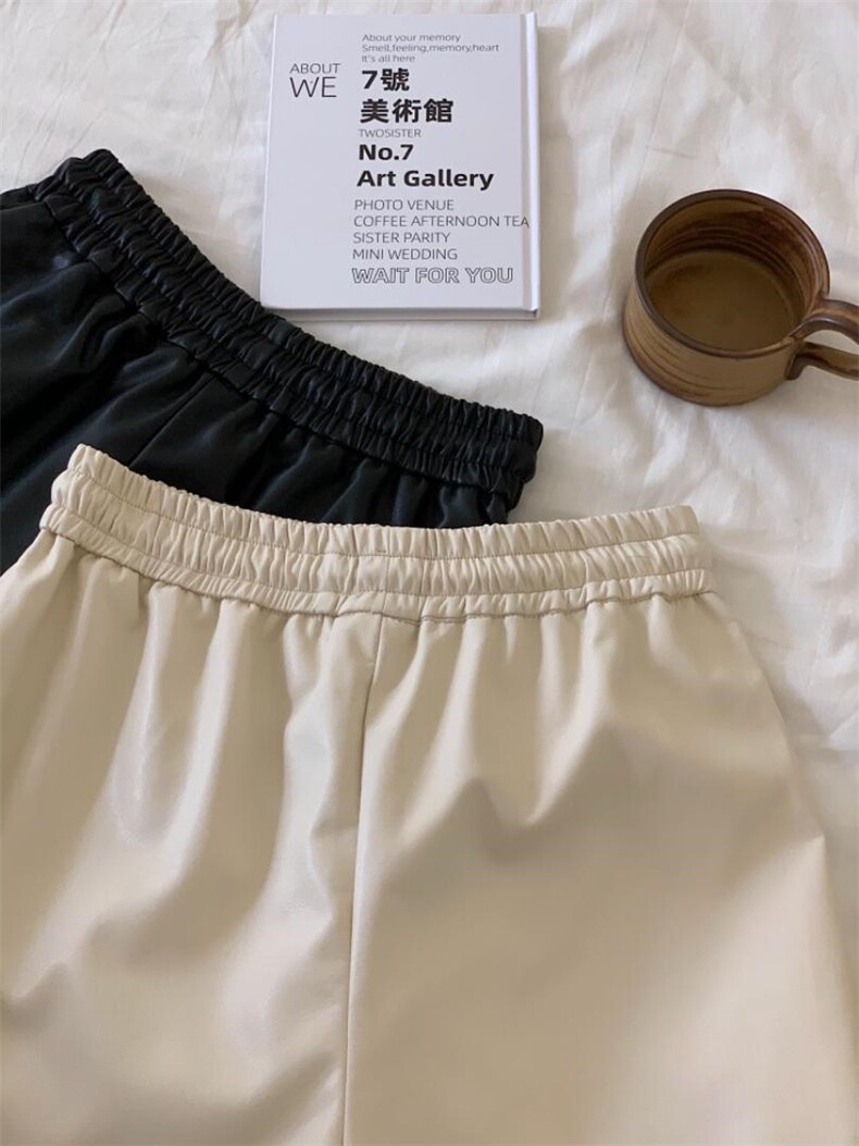 【秋季新品】进口PU皮短裤，其它，TWO LAPS