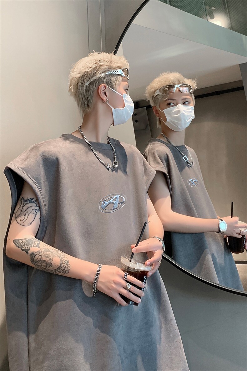 麂皮绒背心/马甲/坎肩2025夏季男装无袖T恤XZ514-2-2024115-P28,男装背心/马甲,星座514-2(原B239)