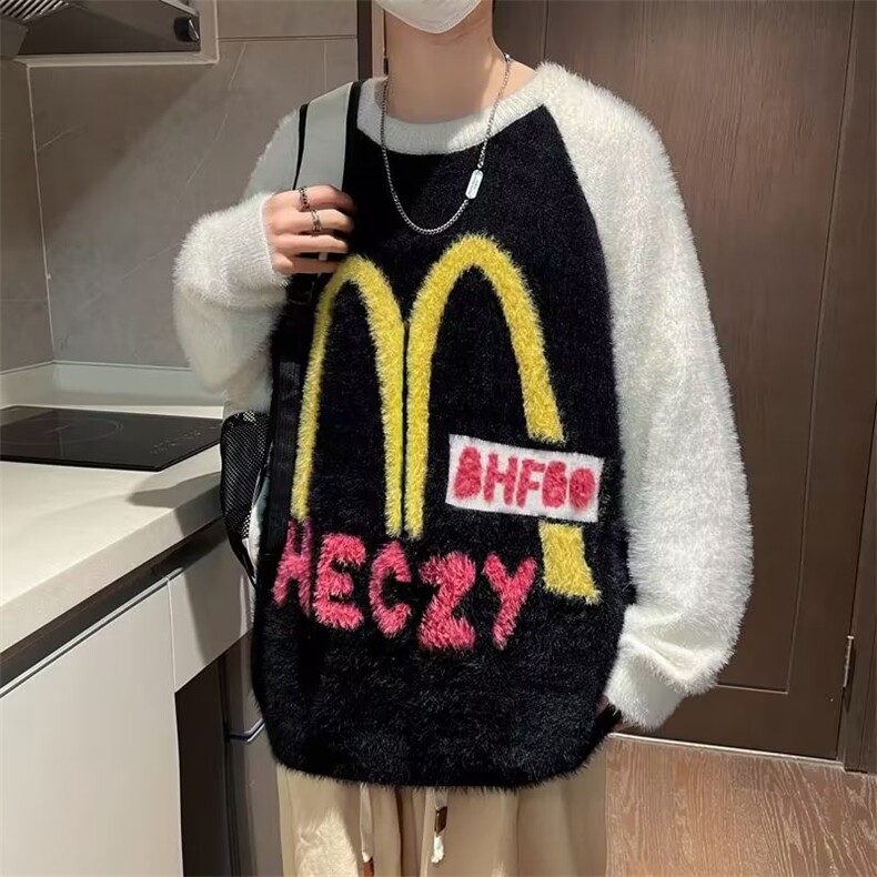 美式圆领毛衣男慵懒风休闲针织衫M5657P65,男装针织衫/毛衣,星座1116-2