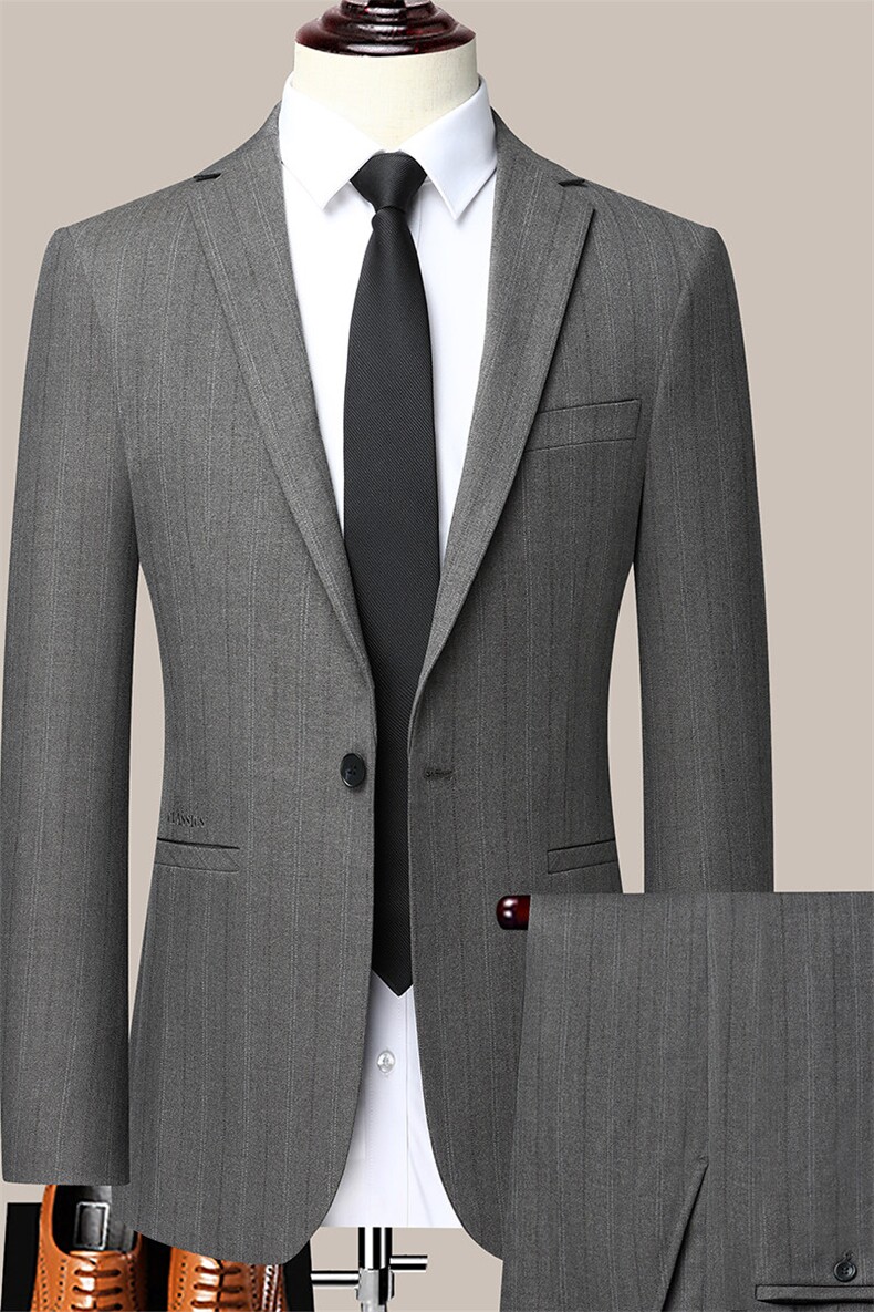 GDN5467四季款新款男士礼服西装修身商务休闲男装西服两件套装,男装西服套装,电商B360