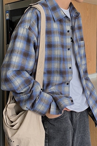 新款20春格子衬衫男士百搭长袖潮流外套休闲男女DT图片
