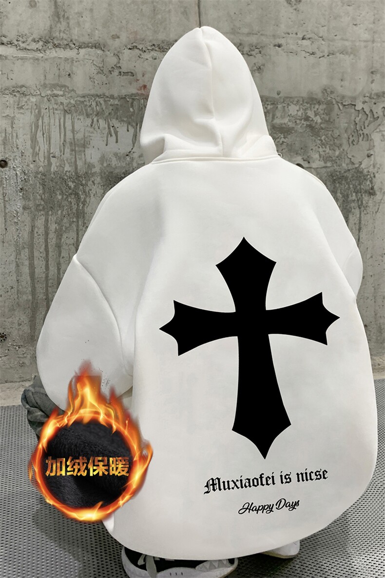 主推款可持续提供视频抖音加绒连帽卫衣D223A-WY23130-JR特P40,男装卫衣,电商019-1