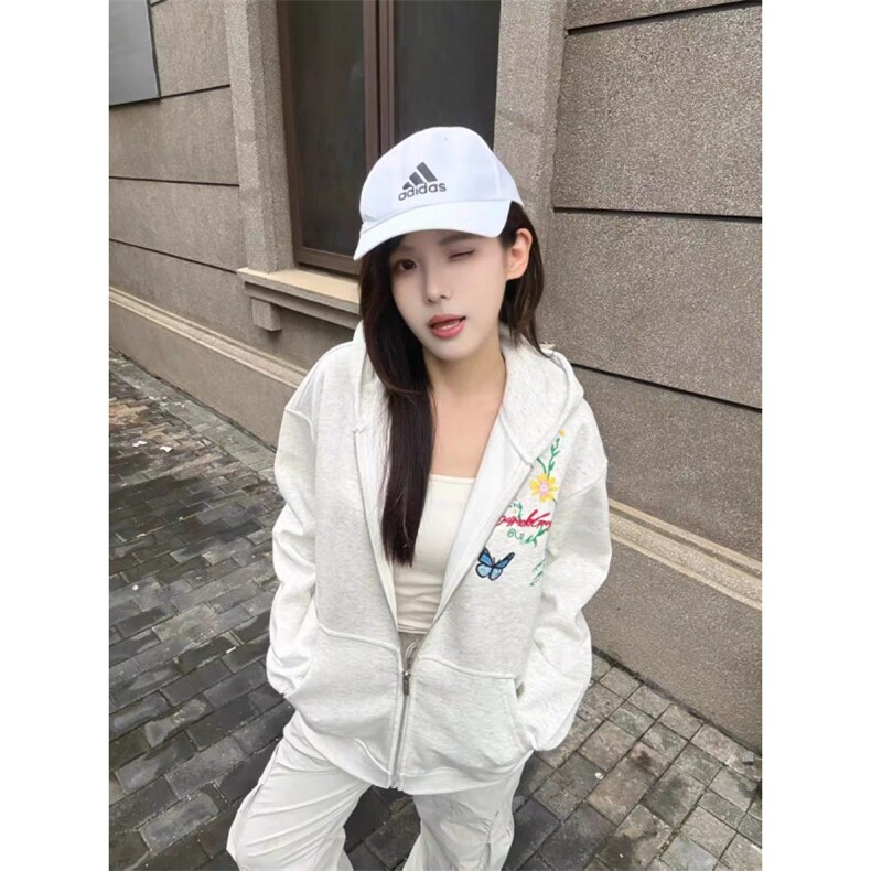5436-P62高质量/万针刺绣/白金拉链字母刺绣连帽开衫卫衣薄款,女装卫衣/绒衫,星座617A-2