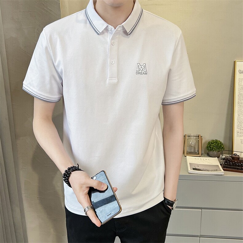 数据款Polo衫时尚刺绣男款短袖青春流行T恤DS-A329-PL2037-P50,男装T恤,电商A329