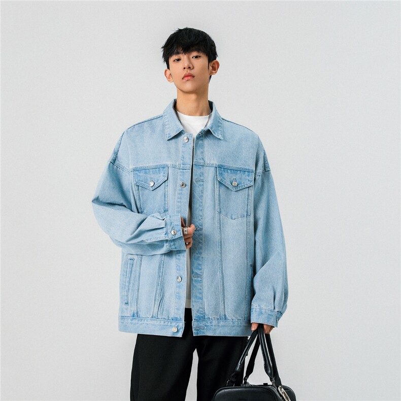 2025款抖音品质牛仔夹克宽松韩版工装潮流水洗外套N999/P98,男装工装外套,星座202