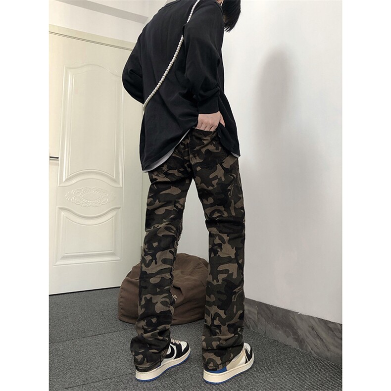 B221美式ins高街小众重工艺假破洞小脚牛仔裤LK23019-P60控78,男装牛仔裤,电商B221