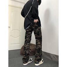 B221美式ins高街小众重工艺假破洞小脚牛仔裤LK23019-P60控78，男装牛仔裤，电商B221