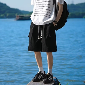 工装短裤男士韩版潮流口袋个性帅2024夏季新款ins五分裤K5441-P36图片