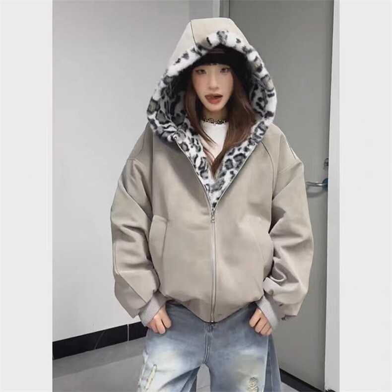 现货(网图)双面穿豹纹连帽座山雕PU皮棉衣情侣外套313B-PM06-P115,男装棉衣,星座313B
