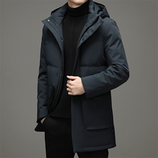 冬季新款保暖男士白鹅绒可脱卸内胆羽绒服连帽外套NRZ99803-P395，男装羽绒服，电商B212（原钱塘6029）