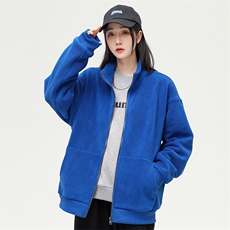 奥粒绒外套基础纯色休闲百搭开衫立领卫衣男女同款EY-3662-P85，女装短外套，电商B306