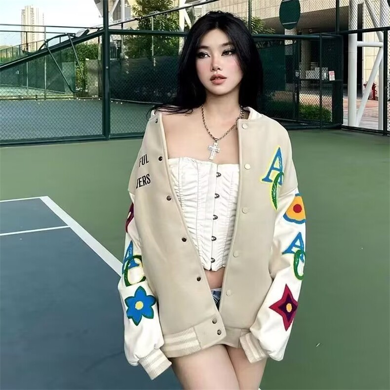 J9995-P65高街潮牌港风原宿风韩版潮流宽松夹克男女同款,男装夹克,星座617A-2