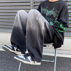 美式复古水洗扎染牛仔裤潮直简宽松阔腿裤HYK90P42，男装牛仔裤，星座1116-2