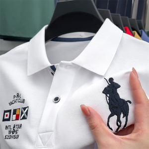男士短袖T恤保罗polo衫2023夏季新款中年休闲男装半袖翻领体恤衫图片