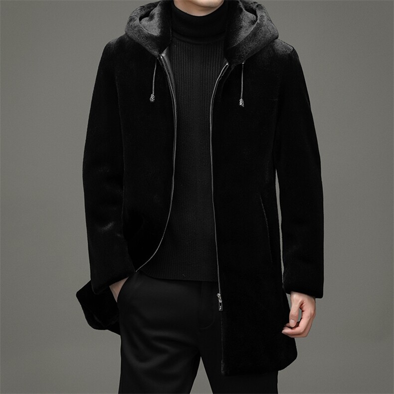 冬季卡貂绒休闲外套男厚款中青年男时尚夹克爸爸装DFL8913-P275,男装夹克,电商B212（原钱塘6029）