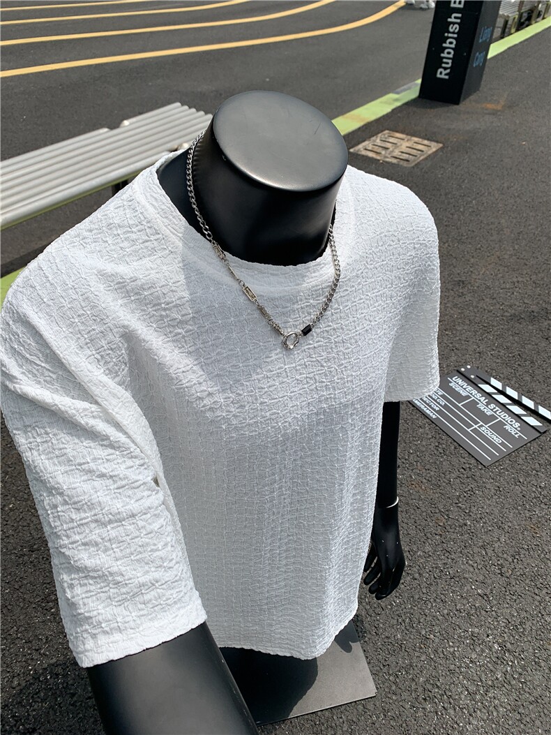 XZ809A/GGYY01/P25/控38重磅慵懒冰丝圆领T恤,男装T恤,星座809A(原222-1)