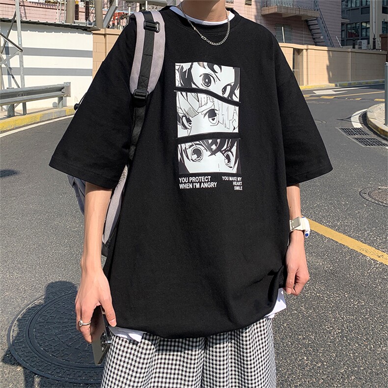 网红短袖T恤男夏季ins超火宽松半袖上衣卡通日系潮牌体恤T176-p28，男装T恤，星座1008