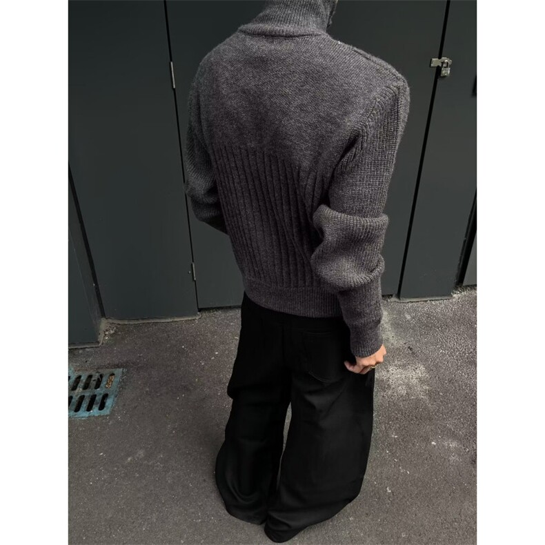 开衫毛衣男士冬季新款中老年爸爸冬装加绒加厚休闲针织衫外套,男装针织衫/毛衣,星座506A