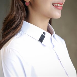 秋装长袖衬衫情侣装 修身五星刺绣班服衬衣制服打底衫816B-Y22图片