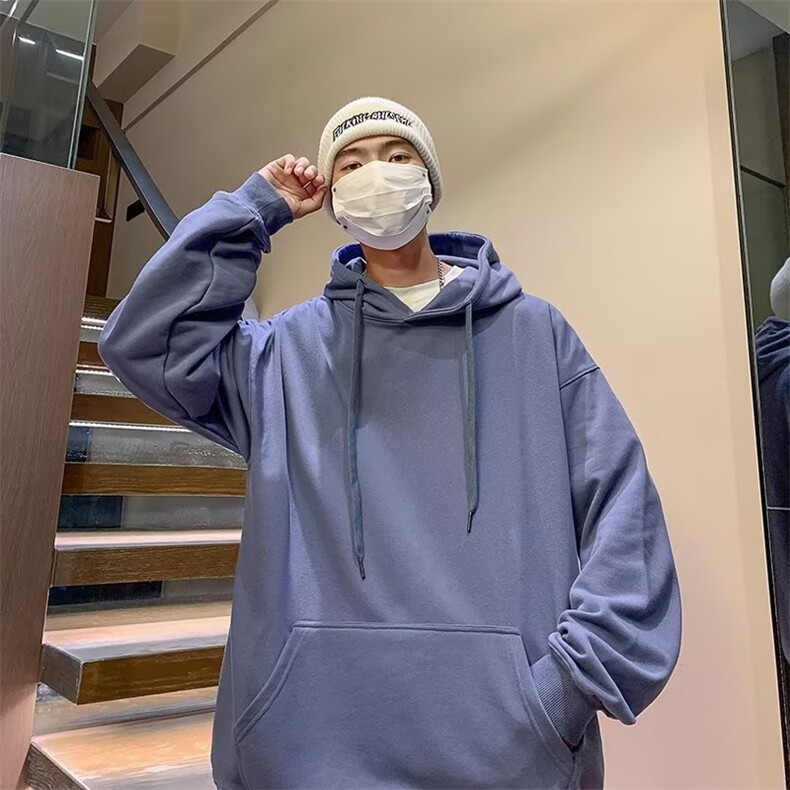 纯色卫衣男潮ins港风潮流连帽YB01P26,男装卫衣,星座1116-2