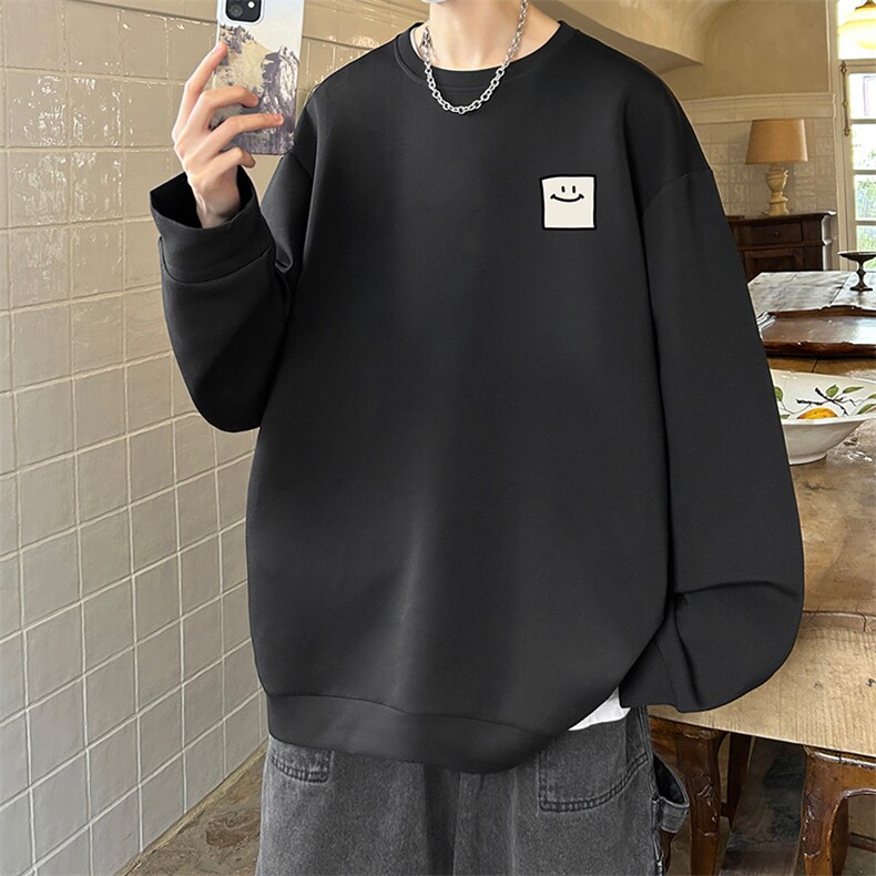 控38简约帅气百搭长袖t恤男大码卫衣T4316-P25加绒款-P35,男装卫衣,电商A040