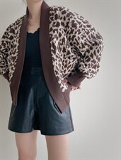 豹纹开衫，其它，麦缇诺