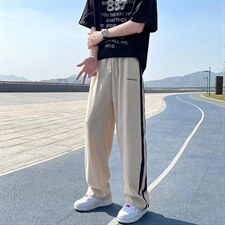 阔腿裤新款宽松百搭直筒高腰垂坠感春夏卫裤Z07P35,男装休闲裤,星座1116-2