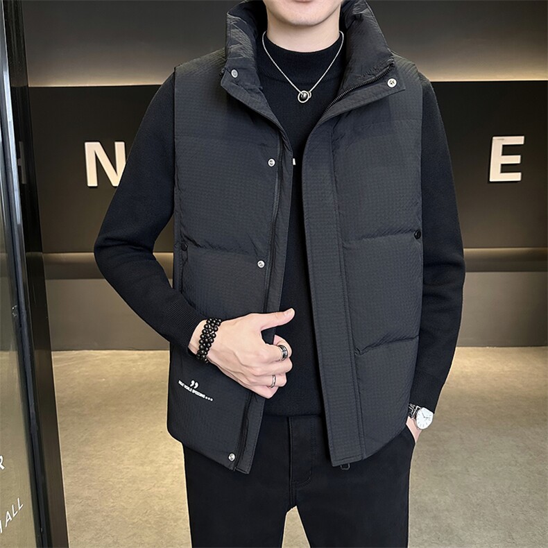 新款男士羽绒服马甲白鸭绒标90绒309B-3-9855-P108图片