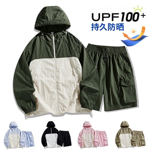 UPF100+有报告 凉感轻薄透气套装防晒服 两件套HS623-P75图片