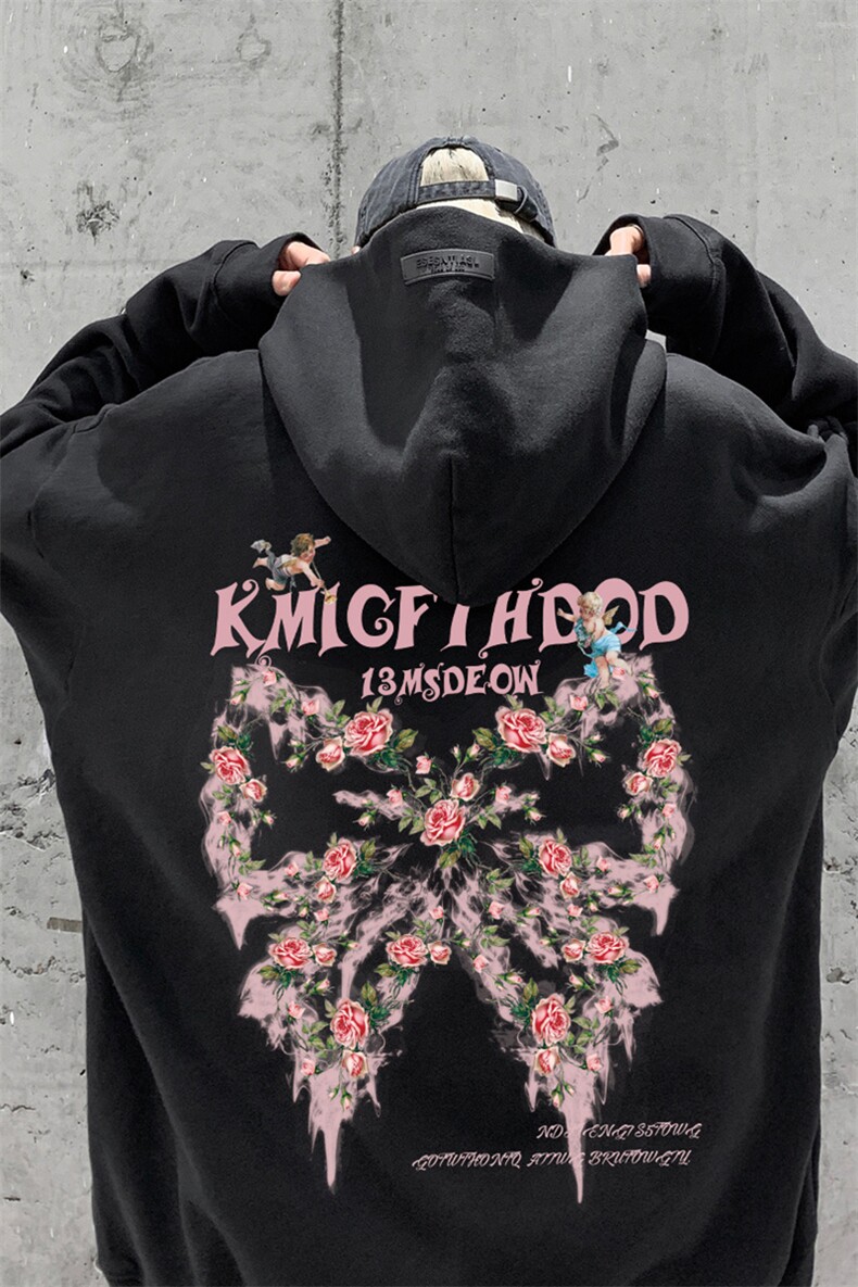 供抖音丶重磅高品棉350克排扣连帽蝴蝶卫衣LW6086-特p58控78,男装卫衣,星座508（原C305）