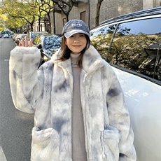1港风情侣羊羔毛扎染大码M-5XL毛绒s棉服外套男YG7503P128控168，男装棉衣，星座226-2