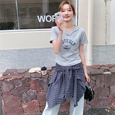 【新款现货】灰色设计感运动套装088-7727P165K228，女装套装/套裙，2C088