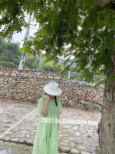 夏款碎花连衣裙，女装连衣裙，G