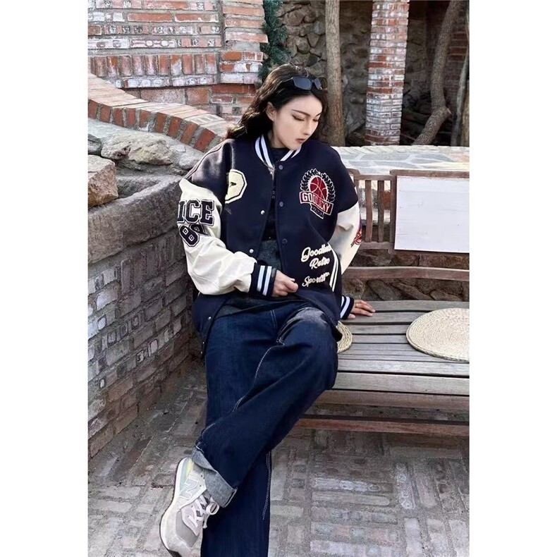 棒球服秋冬季新款男女同款外套，女装短外套，星座1210-1