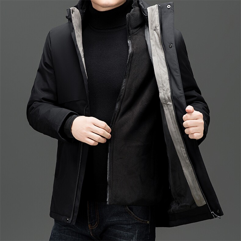 羽绒服中年男士2026年冬季加厚保暖三合一可拆卸商务休闲外套男款,男装羽绒服,电商B212（原钱塘6029）