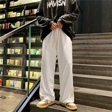 高街ins潮裤子男秋季百搭宽松直筒拖地裤B435P30，男装休闲裤，星座1116-2