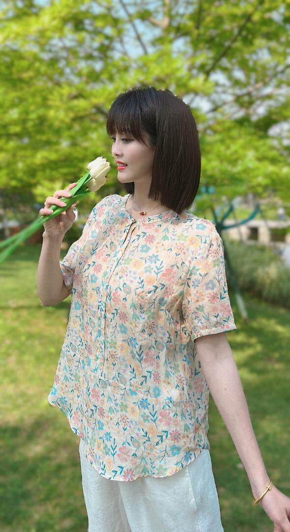 纯苎连衣裙小衫裤子裙子衬衣 时尚风 风淑女风休闲风，女装连衣裙，川哲