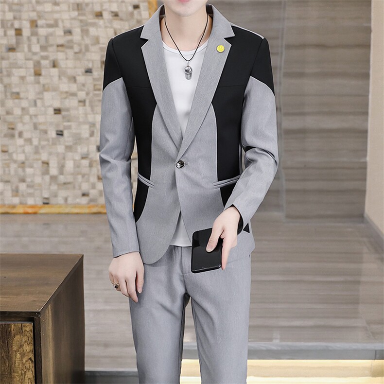 T168-P120春秋男士时尚西服两件套装礼服职业装,男装西服,星座507A（原星座306B-2）