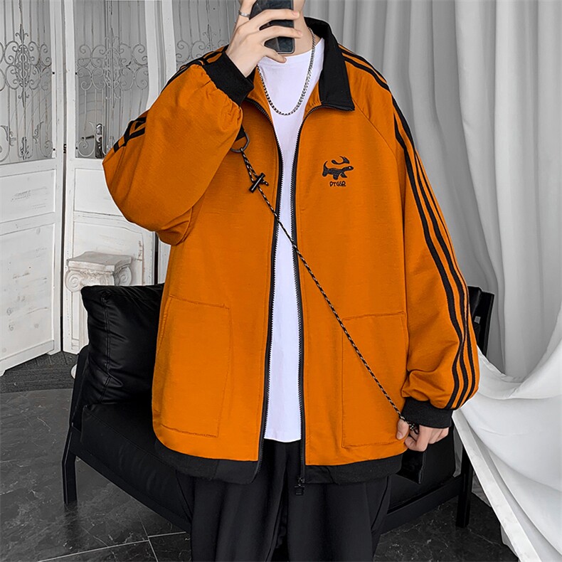 20年秋冬新款织带高领大码拼色外套男   第2套图DS-B293-H751-P70图片