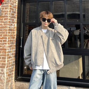 现货 网图慎用 春秋情侣外套皮夹克雾蓝 JK309 P65图片