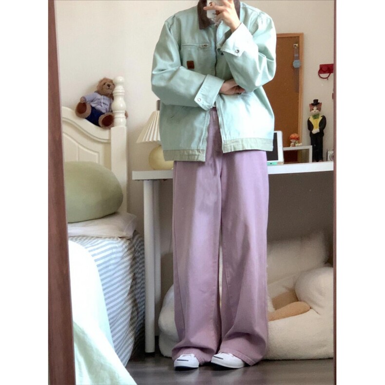 【有货】薄荷绿拼色工装外套男春秋款美式底特律夹克8152CC-特P68,男装夹克,星座1007（原301D）