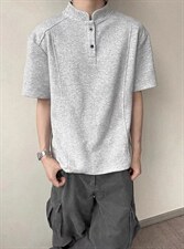 网图-T恤高街痞帅夏季POLO衫正肩拼接男装短袖大码上衣S430-特28，男装T恤，电商A233-1