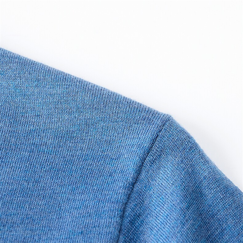 男士2023夏季新款简约百搭圆领修身针织羊毛T恤短袖商务休闲体恤,男装T恤,电商B360