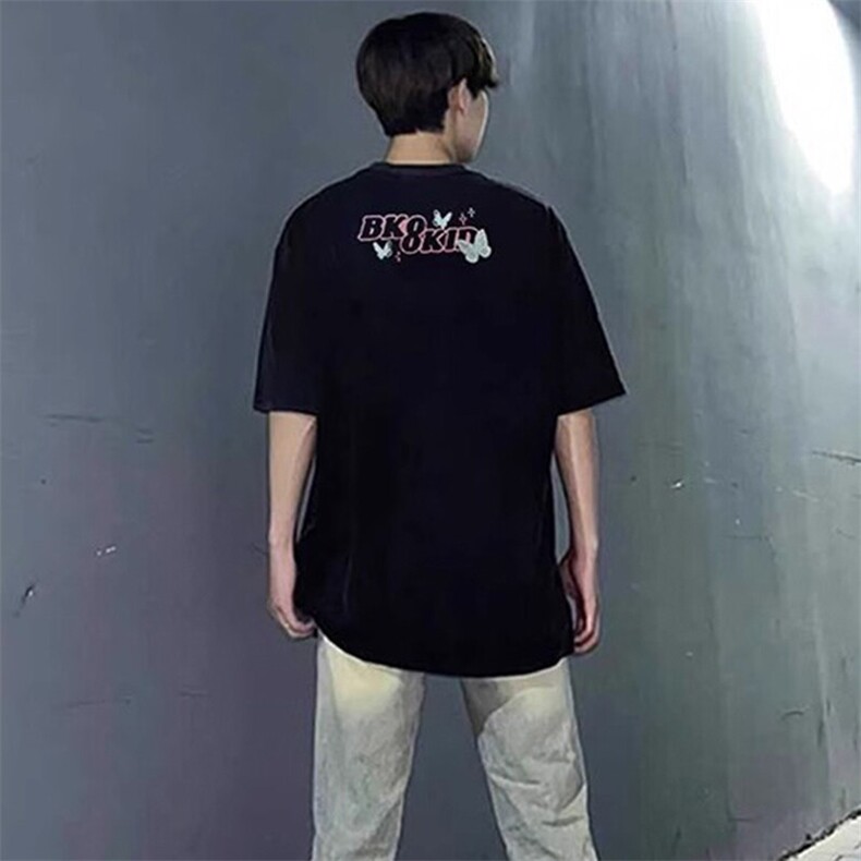 万针全刺绣工艺抖音得物高品质260克重磅纯棉双纱美式高街短袖T恤,男装T恤,电商A486-1